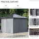 Outsunny 3 x 3.6m Hardtop Gazebo Canopy with Polycarbonate Roof, Permanent Pavilion Garden Gazebo with Curtains for Patio, Deck,