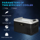 Outsunny 30L Car Refrigerator, Portable Compressor Car Fridge Freezer, Electric Cooler Box with 12/24V DC and 110-240V AC for Ca