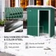 Outsunny 5 x 3ft Garden Storage Shed with Sliding Door and Sloped Roof Outdoor Equipment Tool, Green