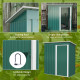 Outsunny 5 x 3ft Garden Storage Shed with Sliding Door and Sloped Roof Outdoor Equipment Tool, Green