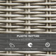 Outsunny 5 Pieces Outdoor PE Rattan Round Garden Daybed with Cushions, Aluminium Patio Furniture Set Lounge Chair Conversation S