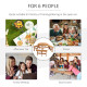 Outsunny 6 Seater Wooden Picnic Table and Bench Set Round Patio Dining Set with 3 Benches and Umbrella Hole Outdoor Garden Park,