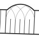 Outsunny Garden Metal Arch Bench Outdoor Patio Rose Trellis Arbour Pergola for Climbing Plant Antique Style 2-Seater Chair, Blac