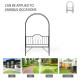 Outsunny Garden Metal Arch Bench Outdoor Patio Rose Trellis Arbour Pergola for Climbing Plant Antique Style 2-Seater Chair, Blac