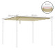 Outsunny Retractable Pergola Shade Cover, Replacement Canopy Fabric for 3 x 3 (m) Pergola, Gazebo Retractable Roof, Beige