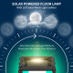 Outsunny Rattan Solar Floor Lamp, 68cm Tall Outdoor Garden Lantern Pathway Light &amp; Decorative Lighting with Auto On/Off LED Ligh