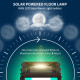 Outsunny Rattan Solar Floor Lamp,  68cm Tall Outdoor Garden Lantern Pathway Light &amp; Decorative Lighting with Auto On/Off LED Lig