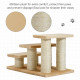 PawHut Pet Stairs 3-step Pet Ladder Cat dog Stairs Climb Ladder Cat Tree, Beige