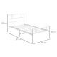 Single Bed Frame, Metal Bed Base with Headboard and Footboard, Metal Slat Support and 31cm Underbed Storage Space