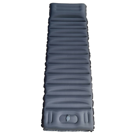 High Qaulity Thicken Inflating Camping Sleeping Mat with Pillow Ultralight Camping Mattress for Camping - Grey