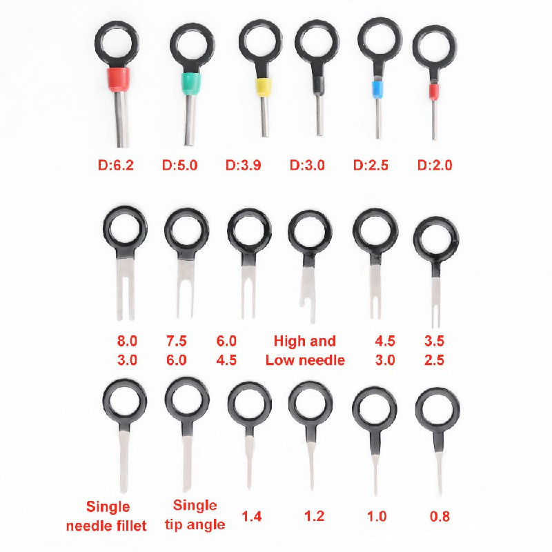 38 pcs Car Terminal Removal Tool Wire Plug Connector Extractor Puller Release Pin