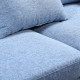 2 Seater Sofa Double Sofa Loveseat Fabric Wooden Legs Tufted Design for Living Room, Dining Room, Office, Light Blue