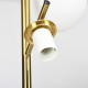 3-Light Tree Floor Lamps for Living Room, Modern Standing Lamp for Bedroom with Globe Lampshade, Steel Base, Bulb not Included, 