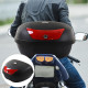 48L Motorcycle Trunk Travel Luggage Storage Box Motorbike Accessory Large Storage Space For 2 Half Helmet - Black