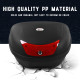48L Motorcycle Trunk Travel Luggage Storage Box Motorbike Accessory Large Storage Space For 2 Half Helmet - Black