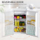 91 Litre Freestanding Under Counter Fridge Freezer, Small Fridge with Chiller Box, Adjustable Thermostat, 47.5cm Wide, White