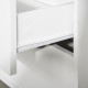 Nordic Style Chest of Drawers, 5 Drawer Dresser with 4 Tapered Legs and Groove Handles, Storage Organiser Side Cabinet for Bedro
