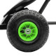 Kids Pedal Go Kart, with Adjustable Seat, Inflatable Tyres - Green