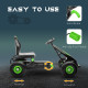 Kids Pedal Go Kart, with Adjustable Seat, Inflatable Tyres - Green