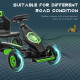 Kids Pedal Go Kart, with Adjustable Seat, Inflatable Tyres - Green