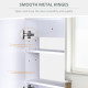 Double Door Wall Mounted Glass Mirror Cabinet Modern Storage Unit Bathroom Shelf Organiser Waterproof Wooden Frame 80Wx15Dx60H(c