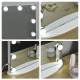 Hollywood Mirror with Lights for Makeup Dressing Table, Lighted Vanity Mirror with 12 Dimmable LED Bulbs and USB Plug in Power S