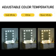 Hollywood Mirror with Lights for Makeup Dressing Table, Lighted Vanity Mirror with 12 Dimmable LED Bulbs and USB Plug in Power S