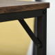 Industrial Rectangular Bar Table Set with 4 Stools for Dining Room, Kitchen, Dinette