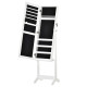 Full Length Mirror with Storage, Jewellery Cabinet with Mirror, Adjustable Angle and Stand, Lockable Jewellery Organiser for Bed