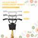 Kids Scooter, Kick Stunt Scooter with Adjustable Handlebar, Dual Brakes, Basket, Cupholder, Mudguard, 16&quot; Inflatable Rubber Whee