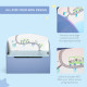 Kids Wooden Toy Box Children Storage Chest Bench Organiser Safety Hinge Bedroom Playroom Furniture Blue