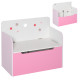 Kids Wooden Toy Box Children Storage Chest Bench Organiser Safety Hinge Bedroom Playroom Furniture Pink