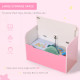 Kids Wooden Toy Box Children Storage Chest Bench Organiser Safety Hinge Bedroom Playroom Furniture Pink