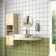 kleankin 45cm Round Home Mirror, with Shelf - Natural Wood Effect