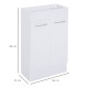 kleankin Under Sink Bathroom Vanity Unit Ceramic Basin Sink Cloakroom Storage Cabinet Home Furniture