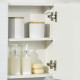 kleankin Bathroom Cabinet with Mirror, Double Door Wall Mounted Storage Cupboard Organizer with Adjustable Shelves, White