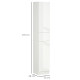 kleankin Tall Bathroom Cabinet with Adjustable Shelves, High Gloss Storage Cupboard, Freestanding Tallboy with Storage Drawer, W