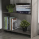 L-Shaped Corner Computer Desk w/ 2 Shelves Wide Worktop Keyboard Tray Drawer &amp; CPU Stand Home Office Study Bedroom Furniture Gre