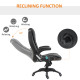 Executive Office Chair with Massage and Heat, High Back PU Leather Massage Office Chair with Adjustable Height, Black