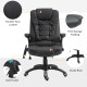 Executive Office Chair with Massage and Heat, High Back PU Leather Massage Office Chair with Adjustable Height, Black
