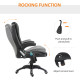 Executive Office Chair with Massage and Heat, High Back PU Leather Massage Office Chair with Adjustable Height, Black