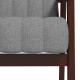 Mid Century Accent Chair, with Wooden Legs - Grey