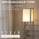 156cm Floor Lamp Shelving Unit - White