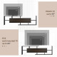 Modern TV Cabinet with Wall Shelf, TV Unit with Storage Shelf and Cabinet, for Wall-Mounted 65&quot; TVs or Standing 40&quot; TVs, Black a