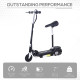 Outdoor Ride On Powered Scooter 120W Motor Bike 2 x 12V Battery - Black