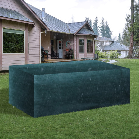 Outsunny Garden Furniture Cover, Waterproof Anti-UV Large Protective Patio Set Covers, 235 x 190 x 90cm, Green