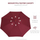 Outsunny 3(m) Garden Parasol, Pulley Operated Patio Umbrella, Wooden Table Market Umbrella with Rope Pulley Mechanism and 8 Ribs