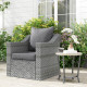 Outsunny Seat and Back Padded Cushion Set - Charcoal Grey