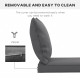 Outsunny Seat and Back Padded Cushion Set - Charcoal Grey