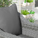 Outsunny Seat and Back Padded Cushion Set - Charcoal Grey